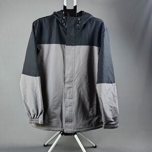 Magellan- Men's Hooded Lined All Weather Jacket - Gray/Black - Sz XL